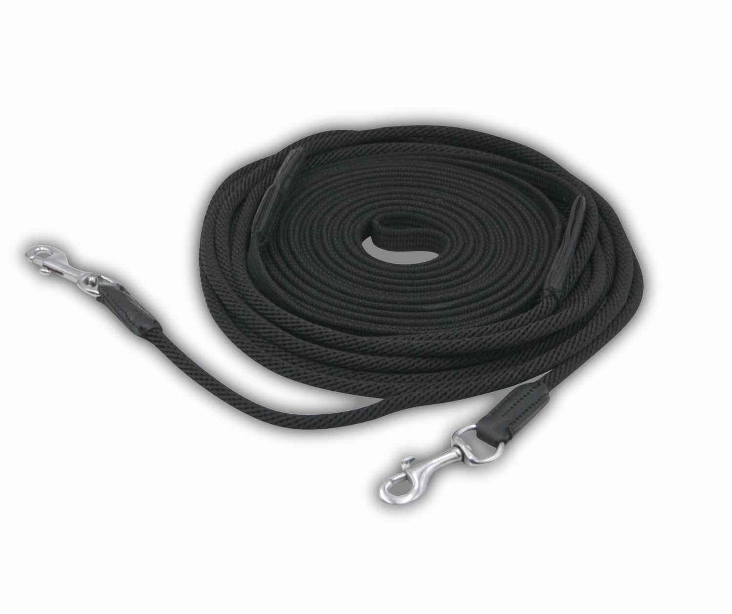 AMKA Doppellonge, schwarz Doppel Longe Longierleine 14 Meter
