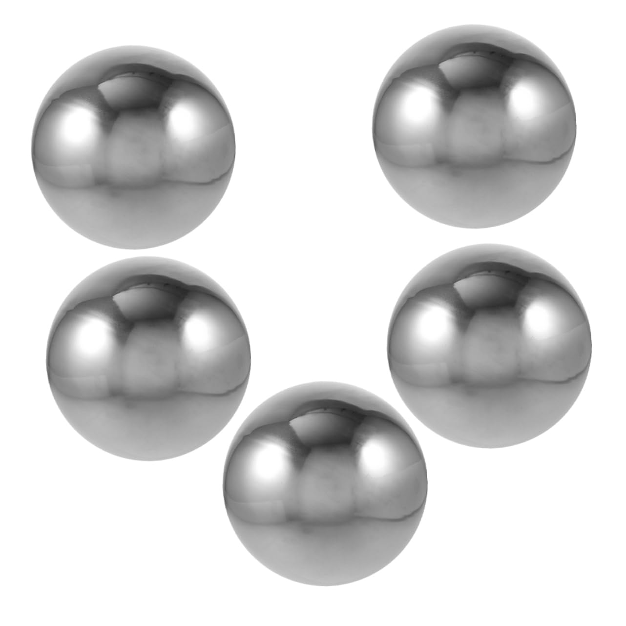 BESPORTBLE 5pcs Seamless Stainless Steel Balls Garden Gazing Balls Reflective Decor for Outdoor Spaces
