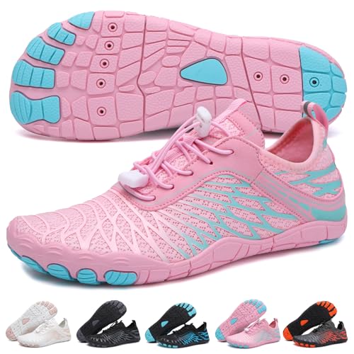 Image of Hike Barefoot Shoes Womens Men,Unisex Barefoot Water Shoes Breathable, Anti-Slip Hiking Footwear for Athletic Wide Toe Shoe Footwear for Hiking, Walking, Running, Yoga, and Water Sports