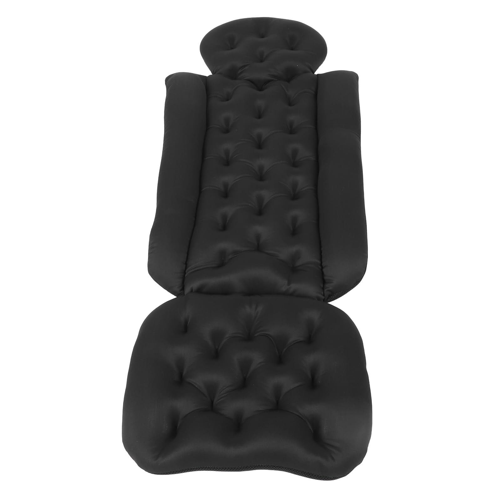 Almohada de Baño Acolchada de Cuerpo Completo para una Máxima Relajación en la Bañera, con Soporte para Cabeza, Cuello y Hombros, para una Experiencia de Baño de SPA (Negra)