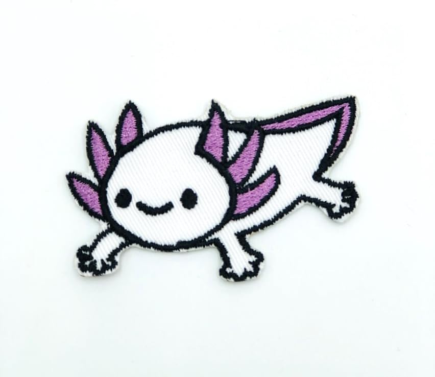 Axolotl Embroidered Patch Badge Applique Iron on