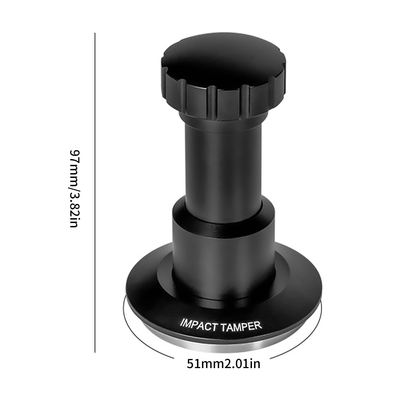 Coffee Hand Tamper 25-35 libras, presión ajustable, sistema de 4 resortes, desmontable, acero inoxidable 304