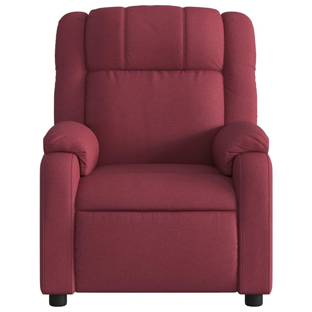 Sillón de masaje reclinable de tela color vino tinto,Sillas,Sillones-373551