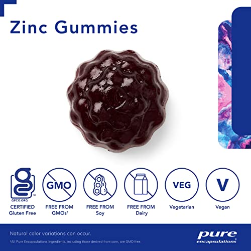 Pure Encapsulations Zinc Gummy | Support For Immune Function* | 100 Gummies | Natural Blueberry Flavor #TOP3