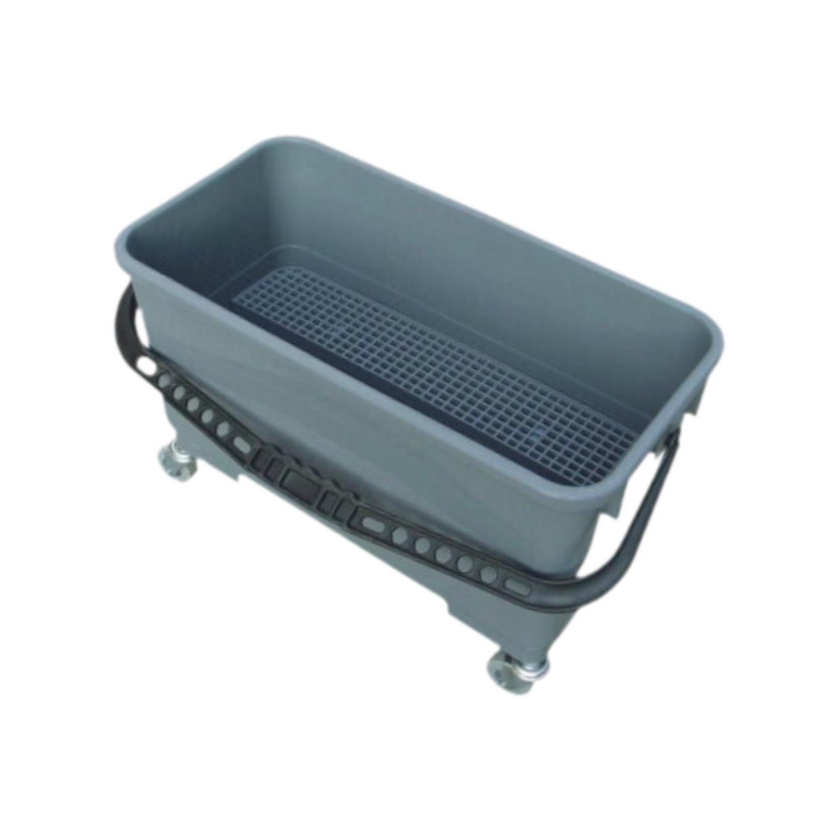 predolo Cubo con Ruedas de 24L con Escurridor para Limpieza en Oficinas Y Hoteles, Gris