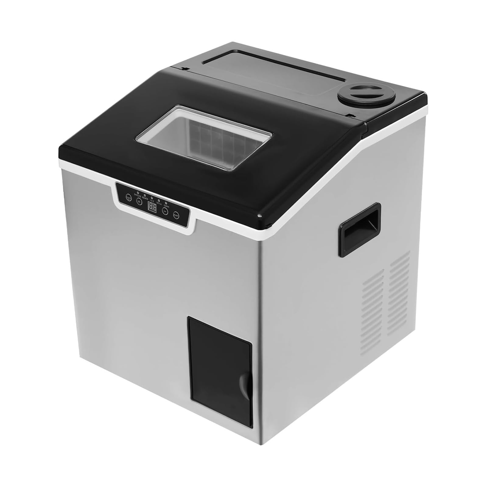 Máquina de hielo de encimera, autolimpiable, silenciosa y compacta for el hogar, la cocina, la autocaravana y el camping. Con autolimpieza for el hogar, el bar, el camping o la autocaravana.