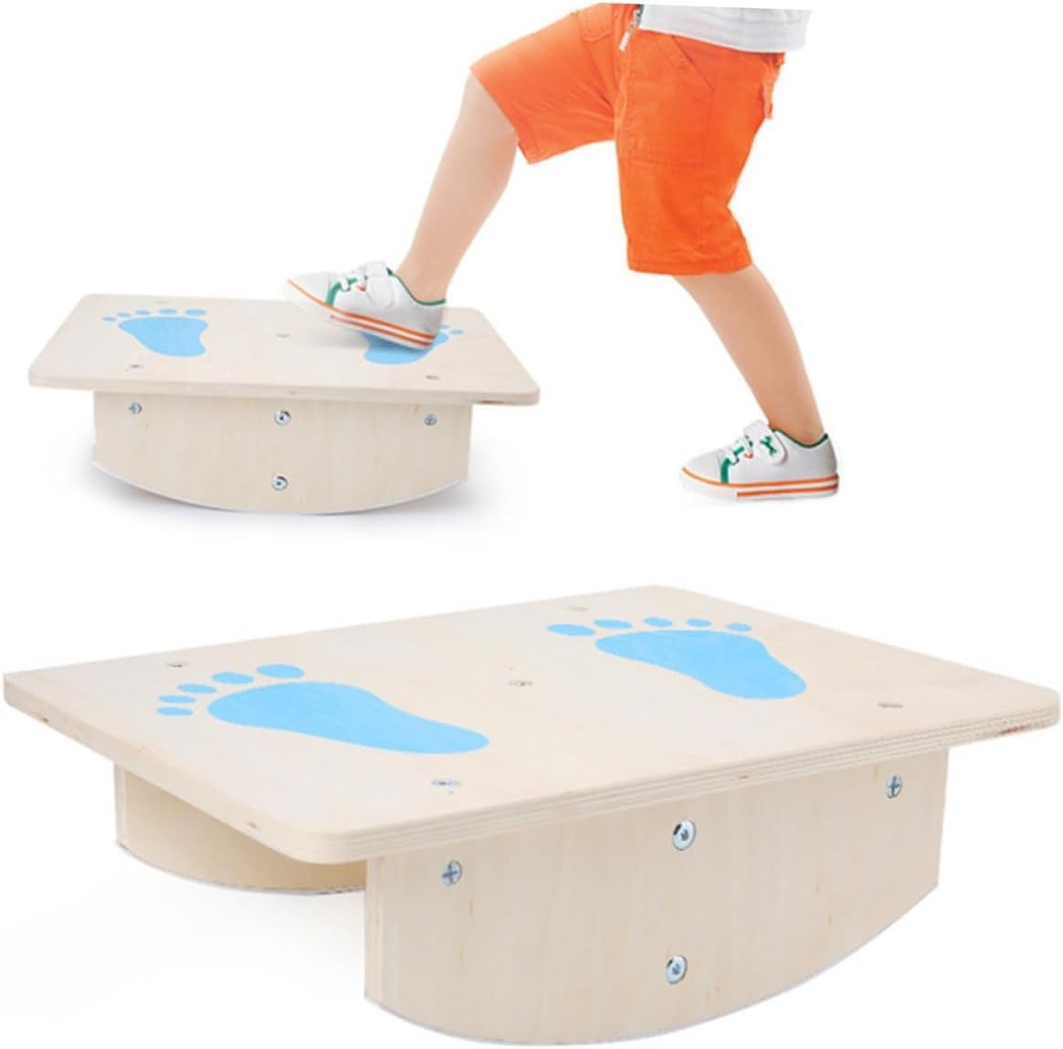 THE WHITE SHOP 1pc Kids Outdoor Sports Toy Game Kids Learning Toys Kids Wooden Balance Board Office Balance Board Wooden Wobble Board Wooden Rocker Board Fitness Pearlescent