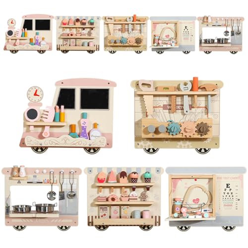 Jouet d'apprentissage mural train occupé pour animer la chambre d'enfant