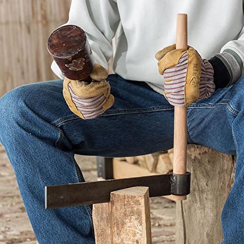 Lehman's Wood-Splitting Froe, Made of Hickory and Steel for Woodworking and Making Kindling, USA Amish Made