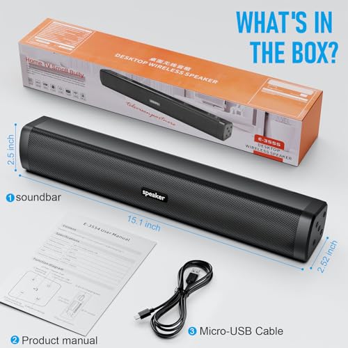Dnil Portable Slim Sound Bar, Wireless Bluetooth Speaker, a Rechargeable Bluetooth Speaker for Indoor & Outdoor Use, Great for TV, Music, Exercise, Beach, and Travel. - image 7
