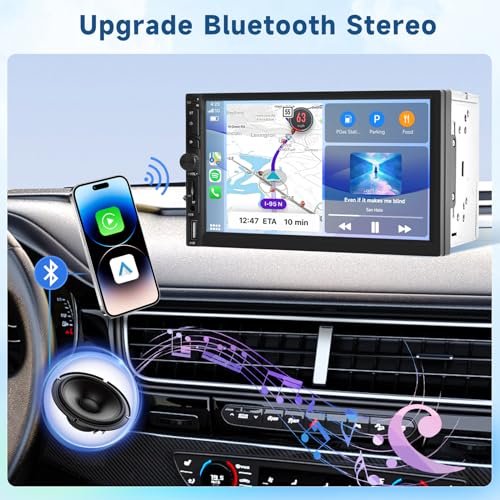 Radio Carplay y Android Auto 7" Pantalla Táctil HD miniatura 3