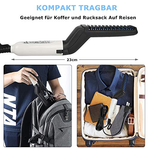 VOARGE Quick Beard Straightener Comb for Men - Frizz Control Tool - Image 6