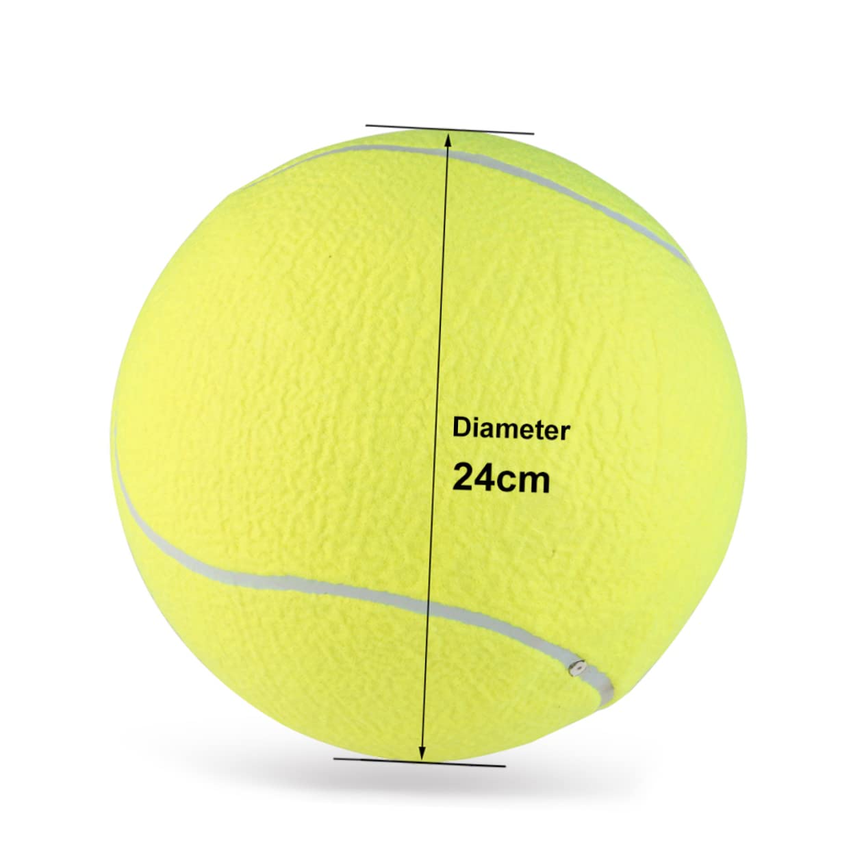 Milisten Palla da Tennis Gigante Gonfiabile 9.5 Pollici per Cani e Ragazzo Ragazza con Ago per Gonfiaggio, 2 Pezzi in Gomma e Fibra Sintetica