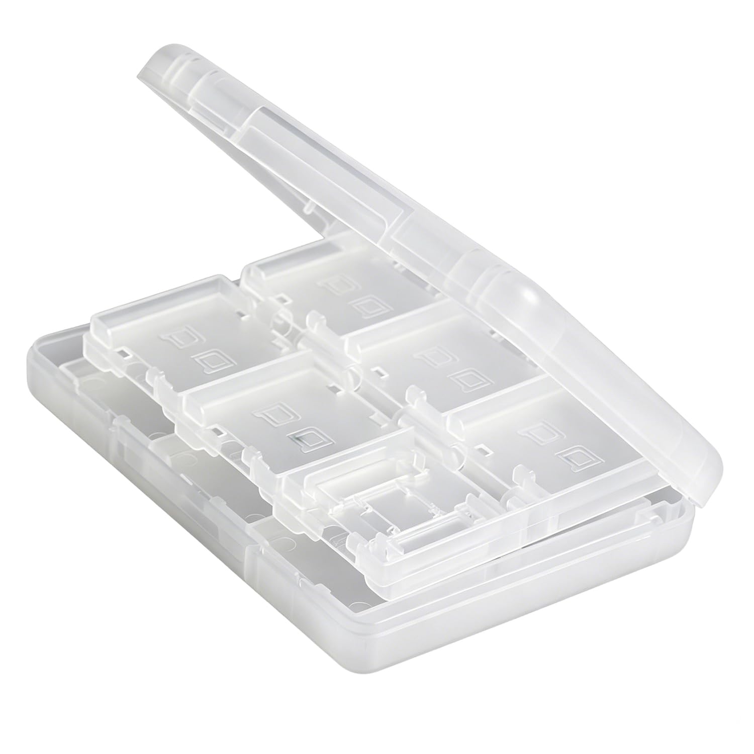 KlsyChry 28 en 1 Caja de Cartucho con Soporte para Tarjeta de Juego para Juegos Nintendo DS 3DS (Blanco)