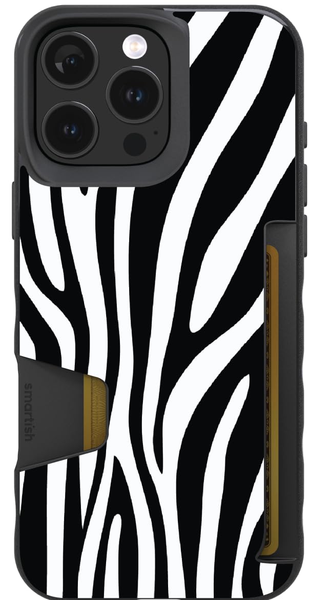 Smartish - Zebra - iPhone 16 Pro Max Wallet Case - Wallet Slayer Vol 1 [Slim + Protective] Credit Card Holder - Fits iPhone 16 Pro Max