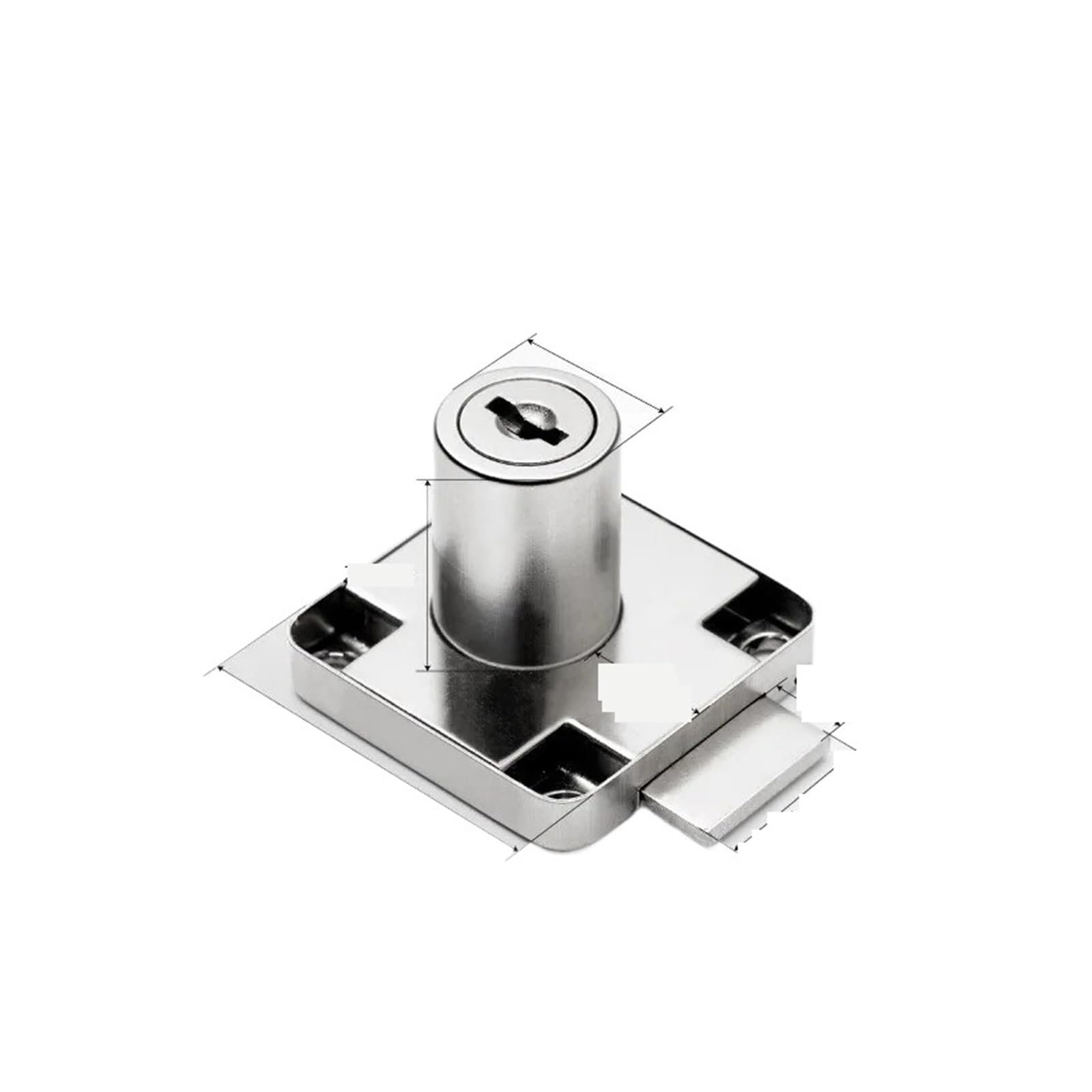 Cabinet Locks 1 Set Cabinet Drawer Latch Locks Furniture Door Lock Hardware Desk Wardrobe Bedside Bookcase Solid(Steel 19X22)