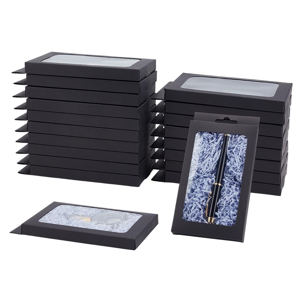 Confezione Regalo Kraft Da 10 Pezzi Con Finestra In PVC Trasparente
