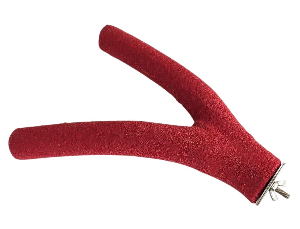 KSK 12" Tree Branch Y shap Sandy Perch Stand for Bird Larger cage Accessories. Pet Bird Parrot Chew Toys Paw Grinding Cage Clean Tool African Grey,Macaw, Cockatoos (red) (B00X7D6KLK) Amazon Price History, Amazon Price Tracker