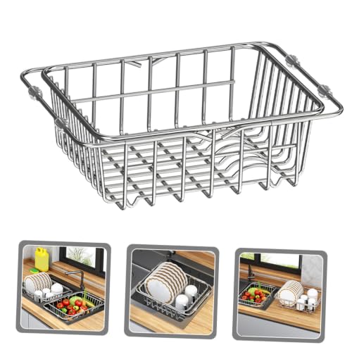 Escurridor de platos de acero inoxidable premium con sistema extensible de diseño 5