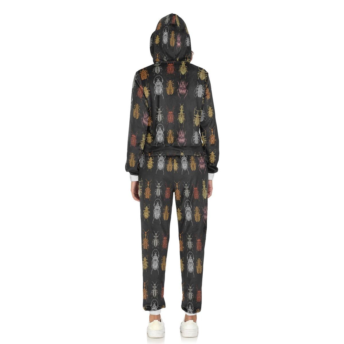Conjunto deportivo de 2 piezas para mujer, diseño de arañas doradas y plateadas, conjunto deportivo de manga larga