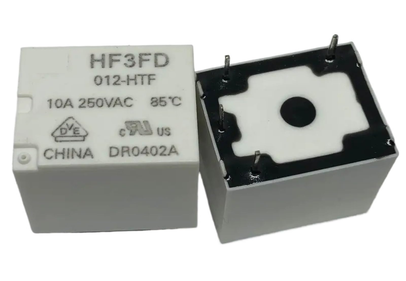 Relais 4 broches HF3FD 012-HTF 12V 10A pour circuit électronique T73-1A