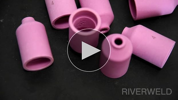 RIVERWELD TIG Gas Lens Alumina Nozzle Ceramic Cups 54N18 4