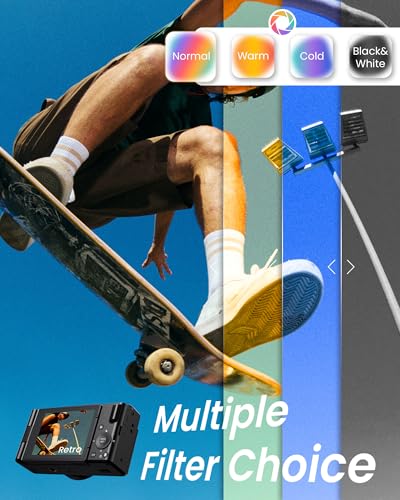 Foto de Cámara digital True 5K para fotografía, enfoque automático de 80 MP con zoom digital de 18X de 3 pulgadas, pantalla abatible de 270°, cámara selfie de doble lente para vlogging de YouTube y creación (imagen 6)