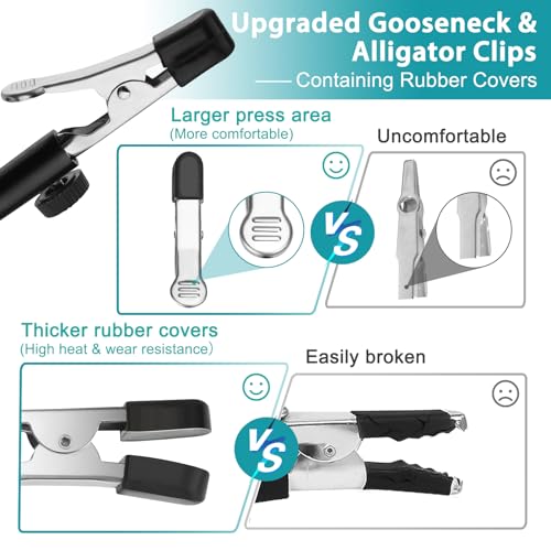 Helping Hands Soldering Station, 10X Magnifying Glass with Light and stand with 4 Magnetic Third Hand Soldering Tool, PCB Holder Magnifier Desk Lamp for Soldering Repairing Jewelry Crafts - Image 6