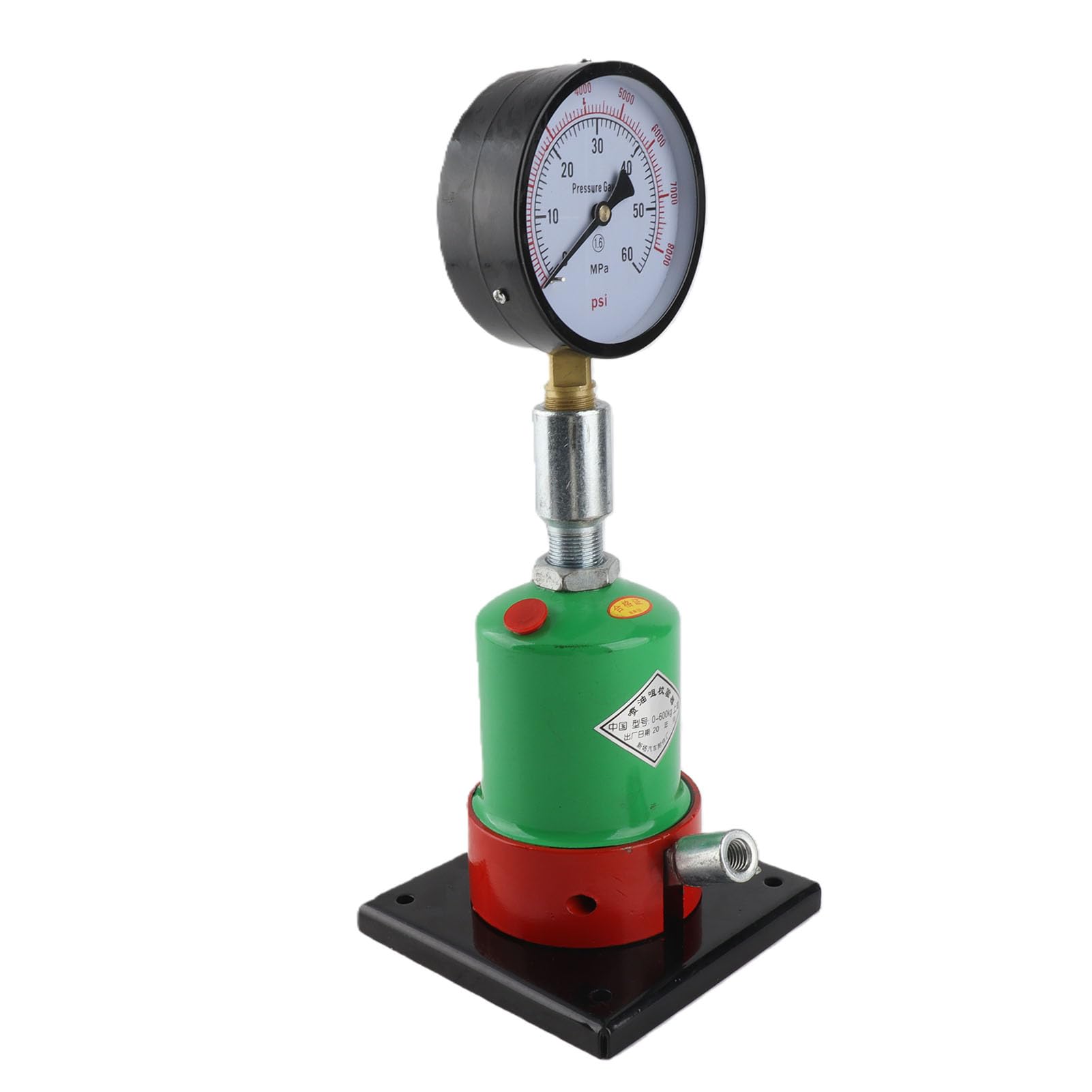 Yosoo Health Gear Probador de Presión Pop de Boquilla de Inyector Diésel Probador de Boquilla de Inyector de Metal 0 60MPA M12x1.5MM Comprobaciones de Rosca Doble Sellado de Presión para Talleres de