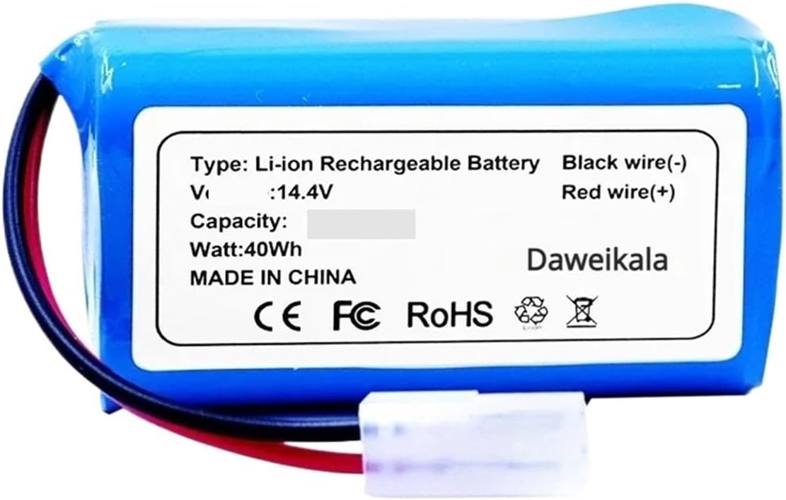 4S1P 14.4V 2600-5200mAh Li-ion Battery Pack,Compatible For XIAOMI， Robot Vacuum-Mop Essential G1 MJSTG1, SKV4136GL H18650CH R30 R35(3000mah)