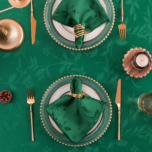 4 servilletas de tela navideñas joybest 20 x 20 pulgadas verde miniatura 5