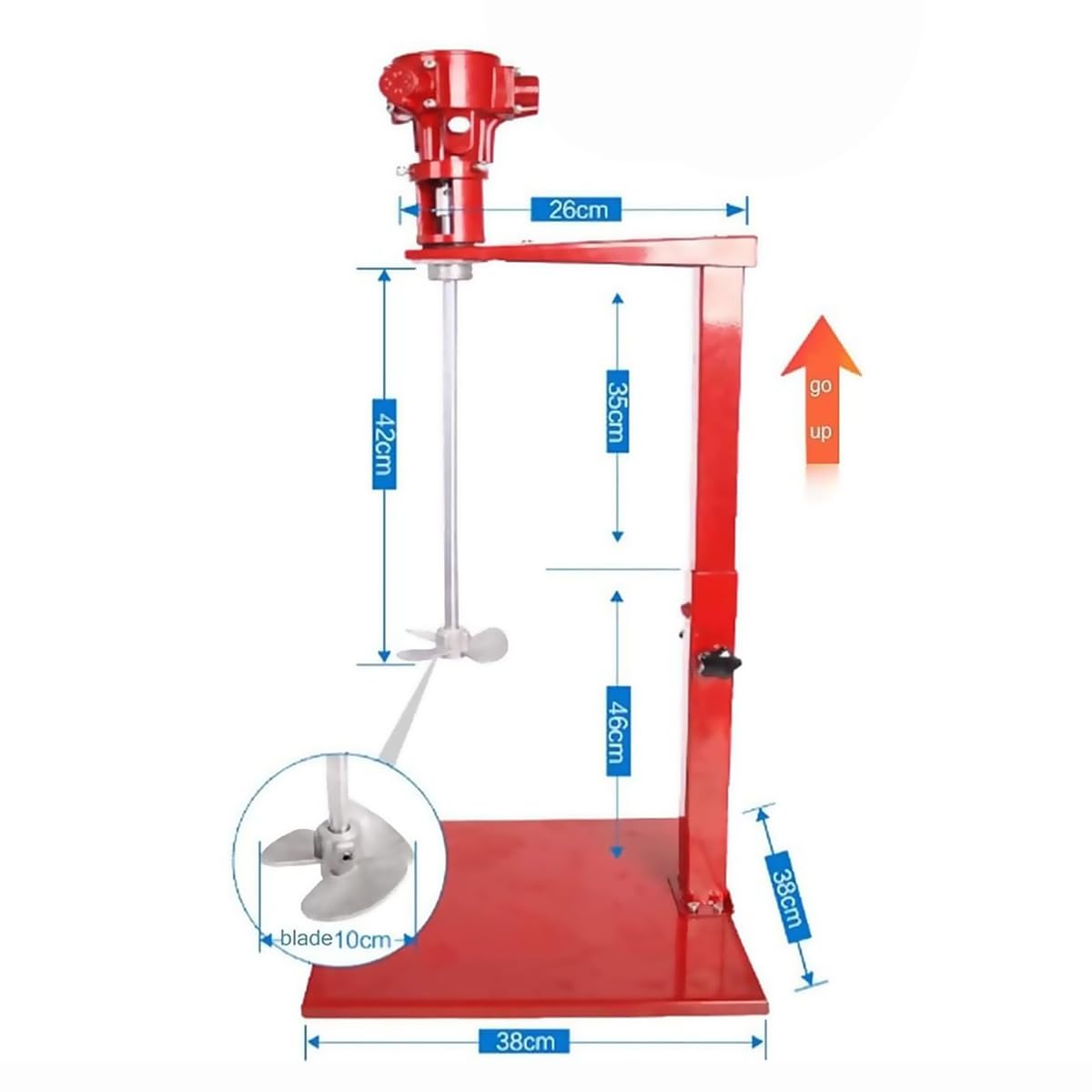 Mezclador neumático de 5 galones/20 l, agitador de pintura de elevación automática, agitador mezclador de pintura neumático, agitador de recubrimiento líquido 2600 r/min, para mezcla de hidrosol de