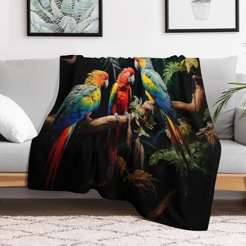 Couverture perroquet flanelle premium linge de lit doux et résistant - 3