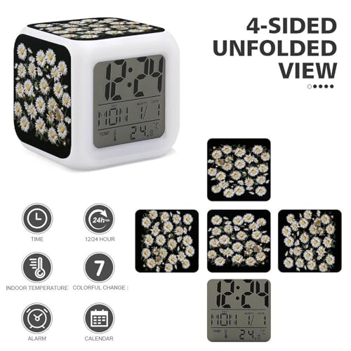 Relojes pequeños con luz nocturna antirreflejos para evitar la oscuridad en el cuarto de niños 4