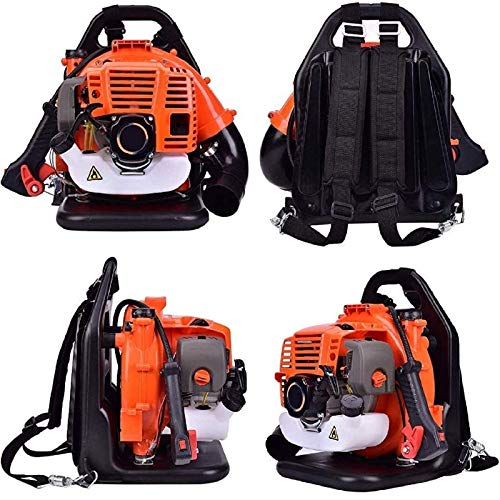 Shueriu Electric Backpack Leaf Blower - 52cc 2 Stroke 3.2HP Gas Cordless Backpack Leaf Blower, Backpack Blowers Gas Powered with Padded Harness to Blow Leaves, Snow