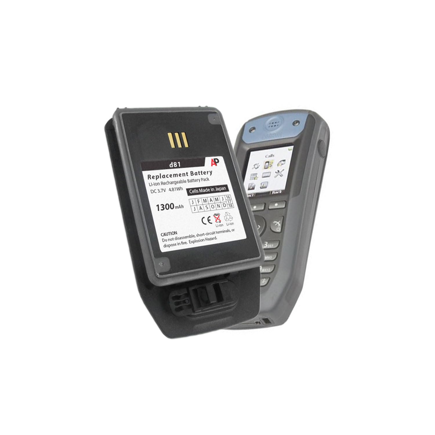 Artisan Power Replacement Battery for Ascom D81 Phone | Lithium-Ion Rechargeable Battery | 3.7 Volt | Made in Japan Cells | 1300 mAh | 41% Higher Capacity Than OEM Battery | Fully Replaces OEM Battery Number 660273