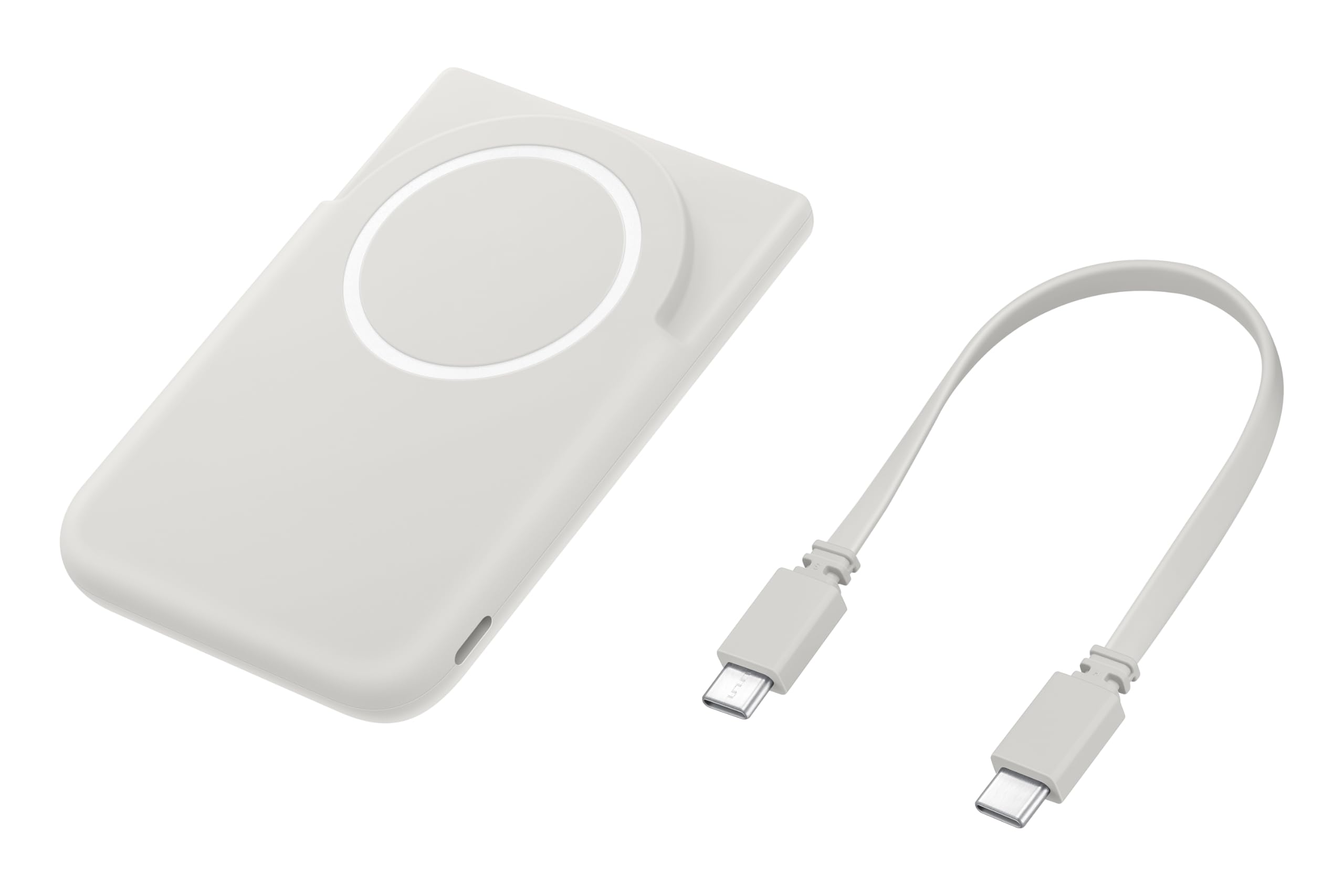 Samsung Magnet Wireless Battery Pack 5.000 mAh, Super Fast Charging 25W, Wireless 15W, cavalletto estraibile, 1 porta USB-C per la ricarica, compatibile con tecnologia Magnetic Power Profile, Gray