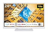 MEHR ALS NUR EIN FERNSEHER – Der Flachbildschirm verfügt über eine Bildschirmdiagonale von 60 cm (24 Zoll). Über den integrierten Triple-Tuner empfangen Sie Fernsehen über Antenne (DVB-T2), Kabel (DVB-C) oder Satellit (DVB-S2) direkt auf dem Fernsehgerät. Ein zusätzlicher Receiver wird nicht benötigt.