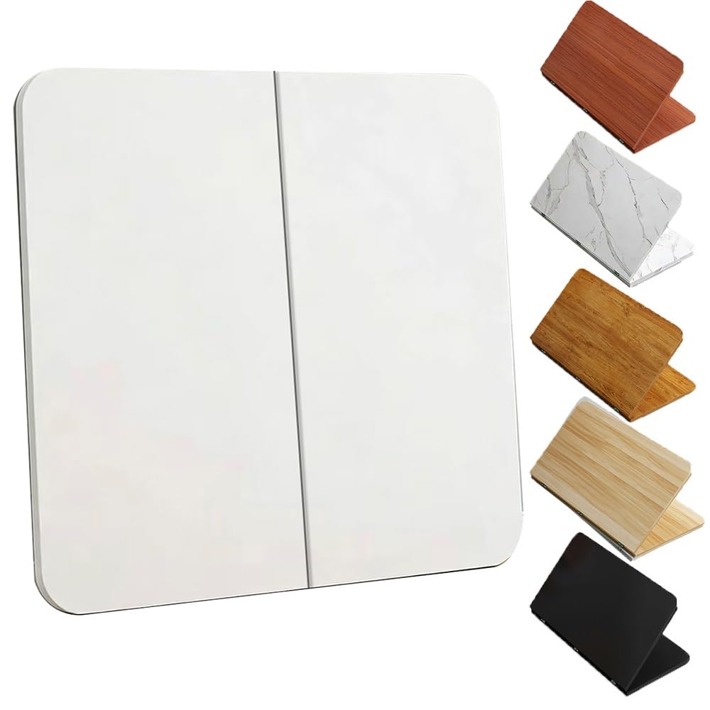 Mesa plegable portátil de 94 cm, mesa de comedor de madera ligera para eventos en interiores y exteriores, versátil parte superior blanca de 94 cm, perfecta para reuniones, fiestas y picnics