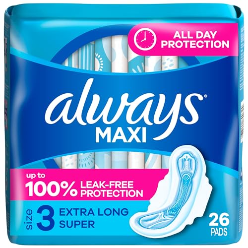 ALWAYS MAXI 6/26 SIZE 3 EXTRA LONG SUPER T5W INODORE 2X