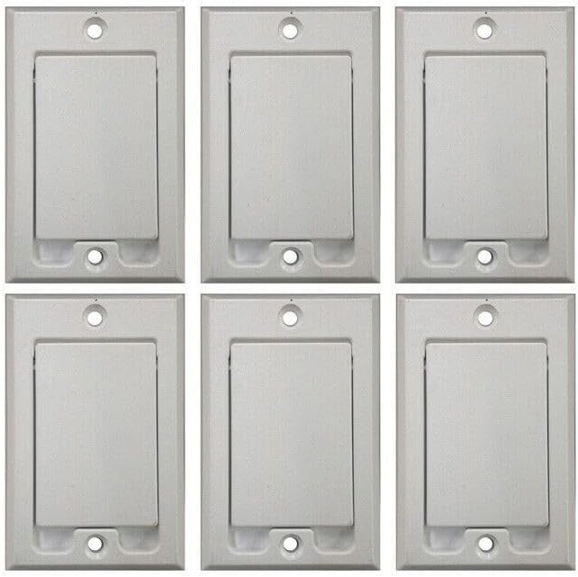 (6) Central Vacuum Square Door Inlet Wall Plate for White for Nutone Beam VacuFlow