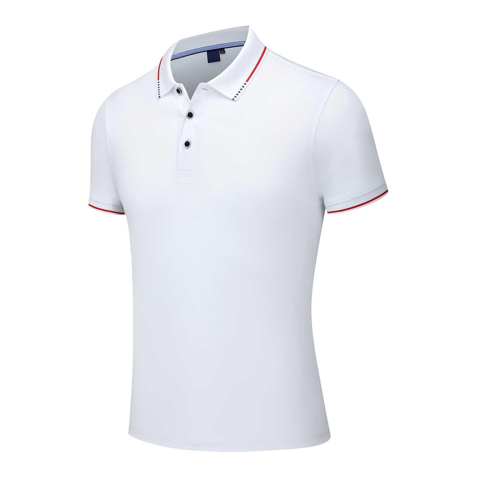 Polo pour homme - Mode d'été - Soie - Col en V - Manches courtes
