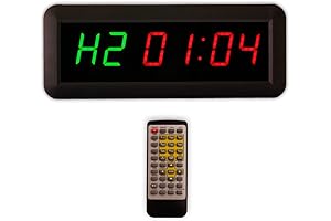 EU 1.5" 6 Digits Interval Timer, Programmable LED Countdown/Up Stopwatch, Perfect for...