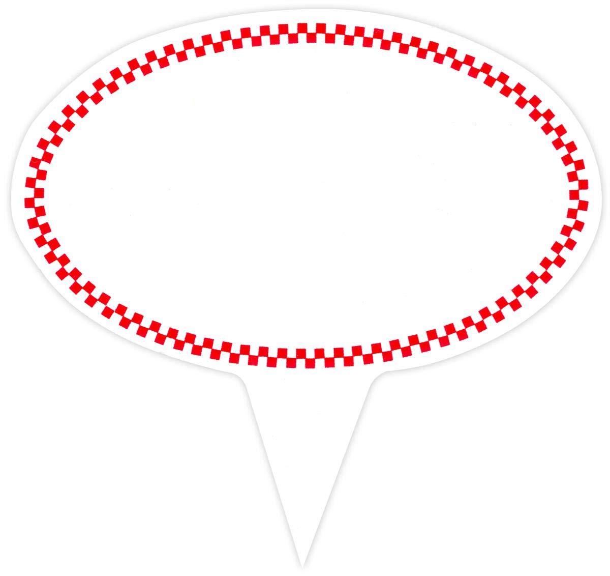 Amazon.com: Displays2go Dry Erase Oval Deli Sign, Built-in Spear â€“ Red  (TAG008RDS) : Home & Kitchen