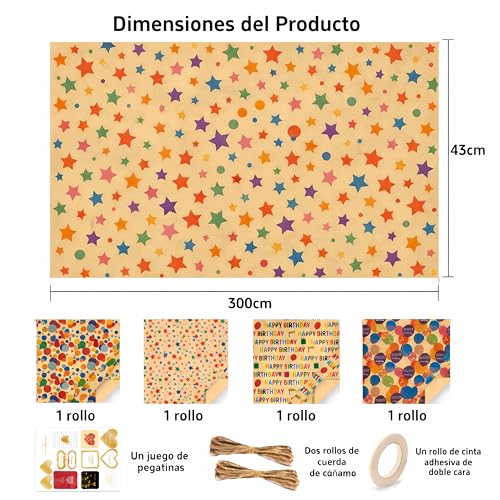La mejor selección de Envoltura de regalos comprados en linea. 2 Imagen adicional