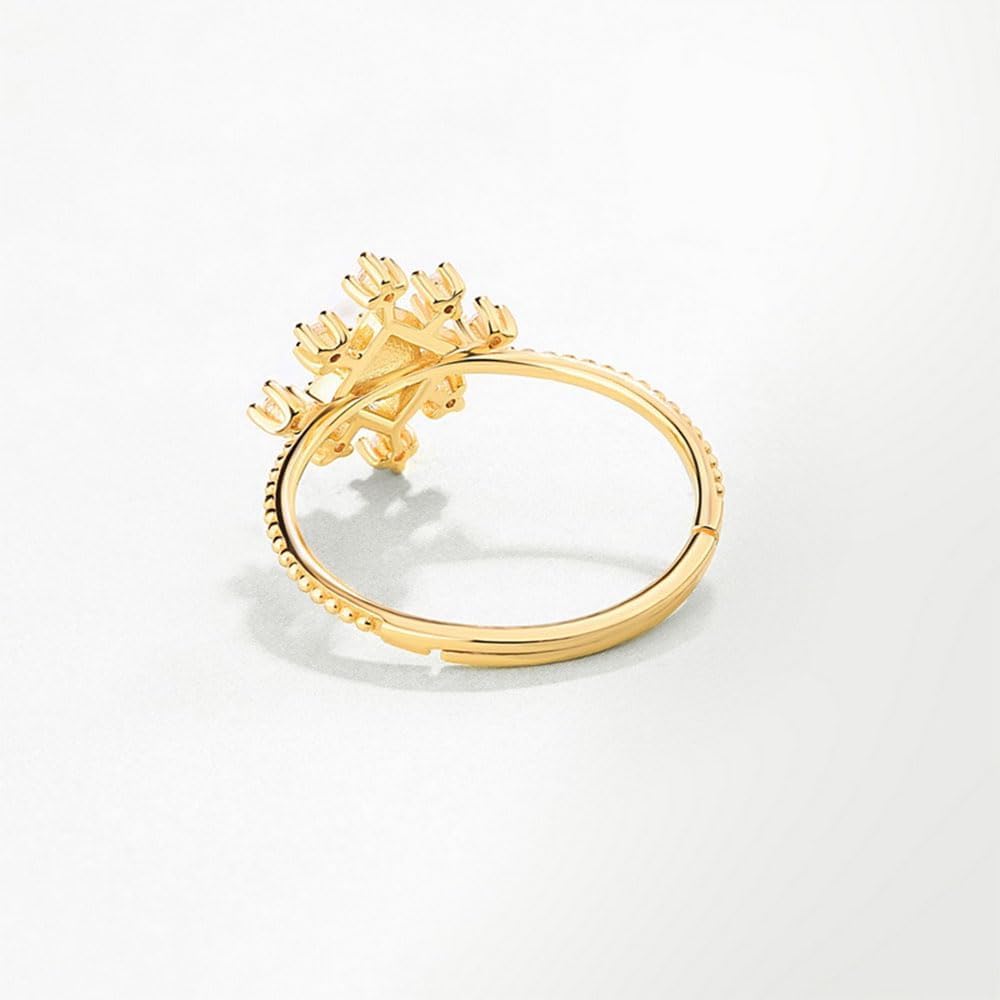 Freshwater Cultured Pearl Rings Jewelry for Women Fashion Valentine's Mothers Day Christmas Gifts Wife Mom Girlfriend, Anniversary Birthday Fine Jewelry Gifts for Her