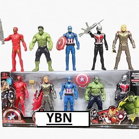 YBN Avenjers Superhero Action Figures Toy Set of 5 Super Hero Toys Best Gift for Birthday for Boys Kids (Multicolour) (B0DG9C4FZH) Amazon Price History, Amazon Price Tracker