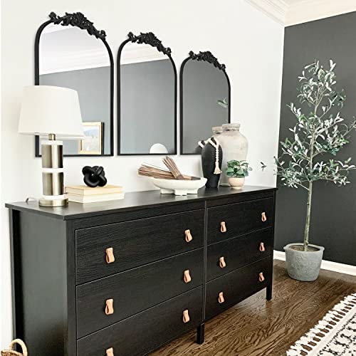 Paihome 24X36 Inch Black Wall Decor Mirror, Gothic Baroque Antique Mirror For Wall Metal Frame Decoative Arch Wall Mounted Home Hangs Farmhouse Mirrors,Hanging Or Leaning #TOP6