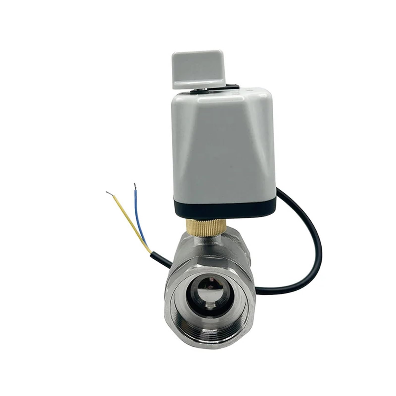 Valve motorisée Vanne à boisseau sphérique motorisée en acier inoxydable 1/2", 3/4", 1", 1-1/4", 1-1/2", 2", avec interrupteur manuel, vannes normalement fermées/ouvertes, commande à 2 fils(DN32,CLOSE