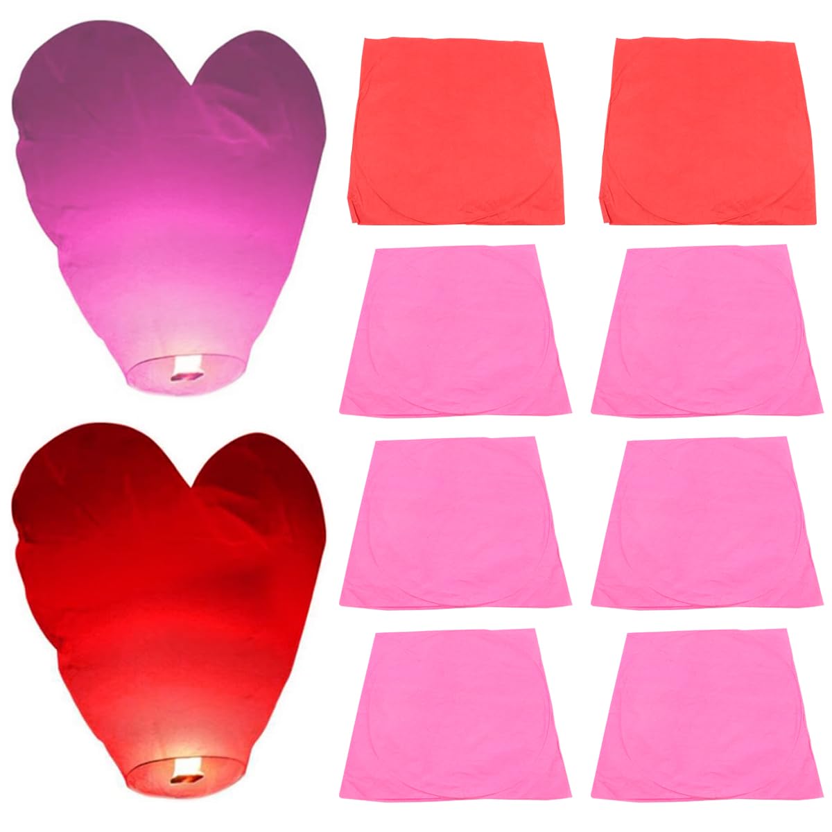 Hsthe Sea 10 pcs Chinese Sky Lanterns, Biodegradable Eco-Friendly Chinese Paper Lanterns to Release in Memory Wish for New Year, Weekends, Holidays and Festivals